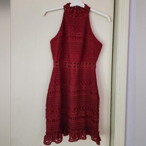Two Sisters The Label Red Lace Dress